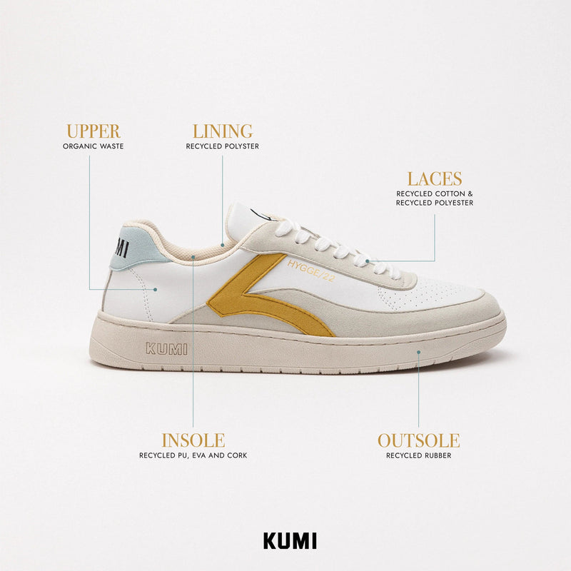 KUMI Sneakers Hygge/22 Unisex Vegan Suede Trainers | Light Lemon