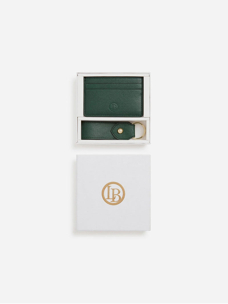 LaBante London Juniper Green CC holder & Key chain Gift Box