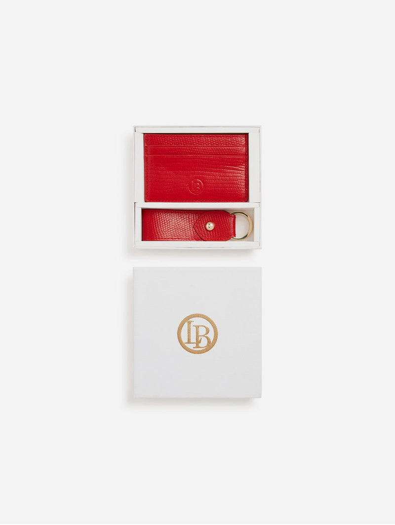 LaBante London Juniper Red CC holder & Key chain Gift Box