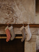 Immaculate Vegan - Laume Linen Checks & Stripes Linen Christmas Stocking | Multiple Colours