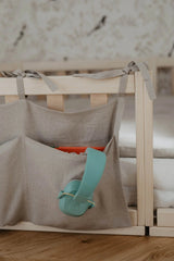 Immaculate Vegan - Laume Linen Linen Baby Bed Pocket Organiser | Multiple Colours