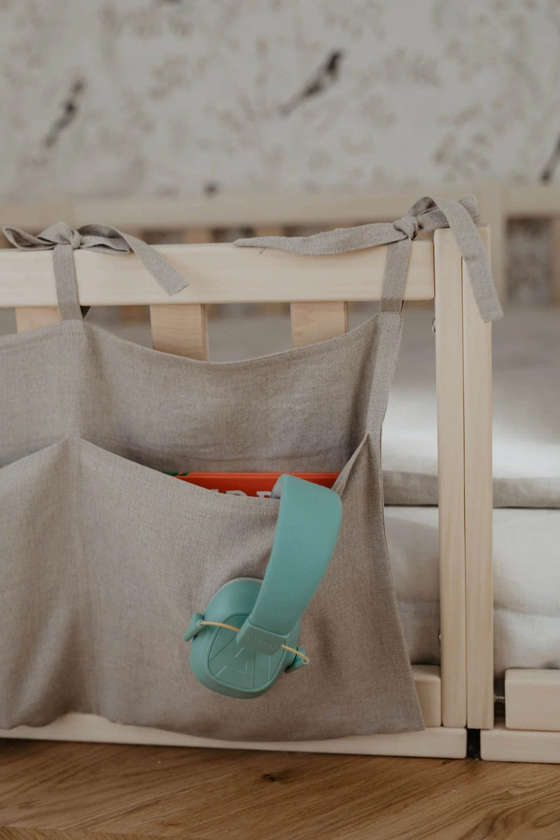 Laume Linen Linen Baby Bed Pocket Organiser | Multiple Colours