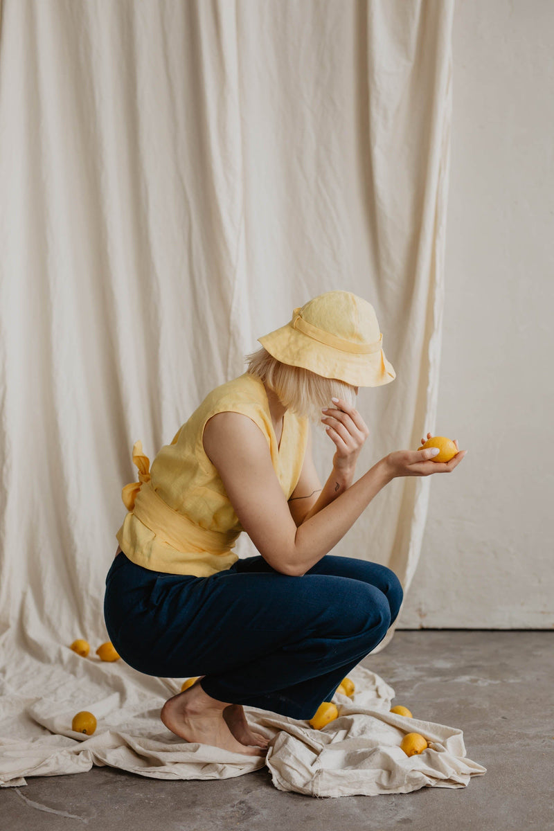 Laume Linen Linen Bucket Hat | Multiple Colours