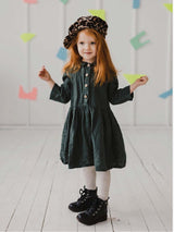 Immaculate Vegan - Laume Linen Medeina Girls Linen Dress | Multiple Colours