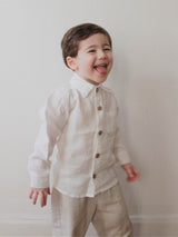 Immaculate Vegan - Laume Linen Menulis Boys Linen Shirt | Multiple Colours