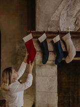 Immaculate Vegan - Laume Linen Plain Cuff Linen Christmas Stocking | Multiple Colours