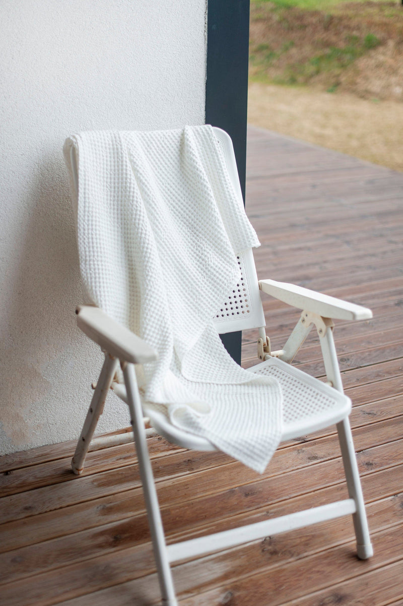 Laume Linen Waffle linen towel set: body, hand and face