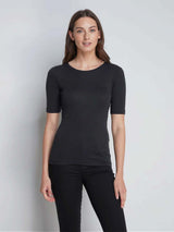 Immaculate Vegan - Lavender Hill Clothing Crew Neck Cotton TENCEL™ Modal Blend Half Sleeve T-shirt | Multiple Colours Black / UK 8
