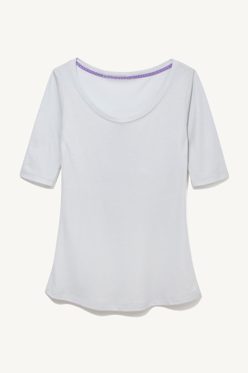 Lavender Hill Clothing Half Sleeve Scoop Neck Cotton Modal Blend T-Shirt