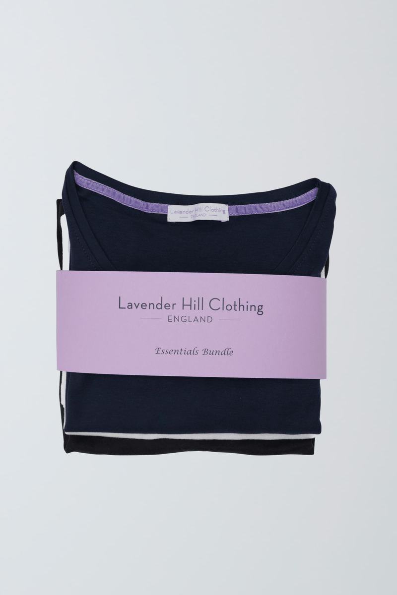 Lavender Hill Clothing Half Sleeve Scoop Neck Cotton Modal Blend T-shirt Bundle