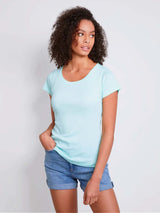 Immaculate Vegan - Lavender Hill Clothing Scoop Neck Cotton TENCEL™ Modal Blend T-shirt | Multiple Colours Light Green / UK 8