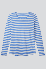 Immaculate Vegan - Lavender Hill Clothing Long Sleeve Striped Linen T-shirt