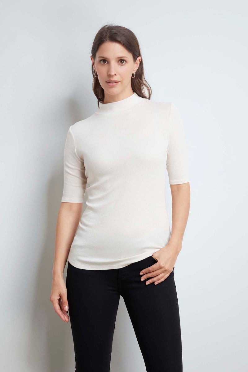 Lavender Hill Clothing Mock Neck Micro Modal Top