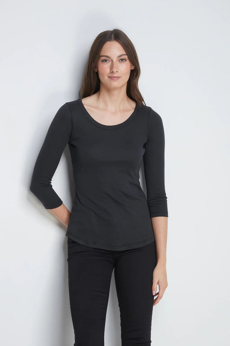 Lavender Hill Clothing Scoop Neck 3/4 Sleeve Cotton Modal Blend T-shirt Bundle | Multiple Colours