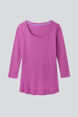 Immaculate Vegan - Lavender Hill Clothing Scoop Neck 3/4 Sleeve Cotton TENCEL™ Modal Blend T-Shirt | Multiple Colours