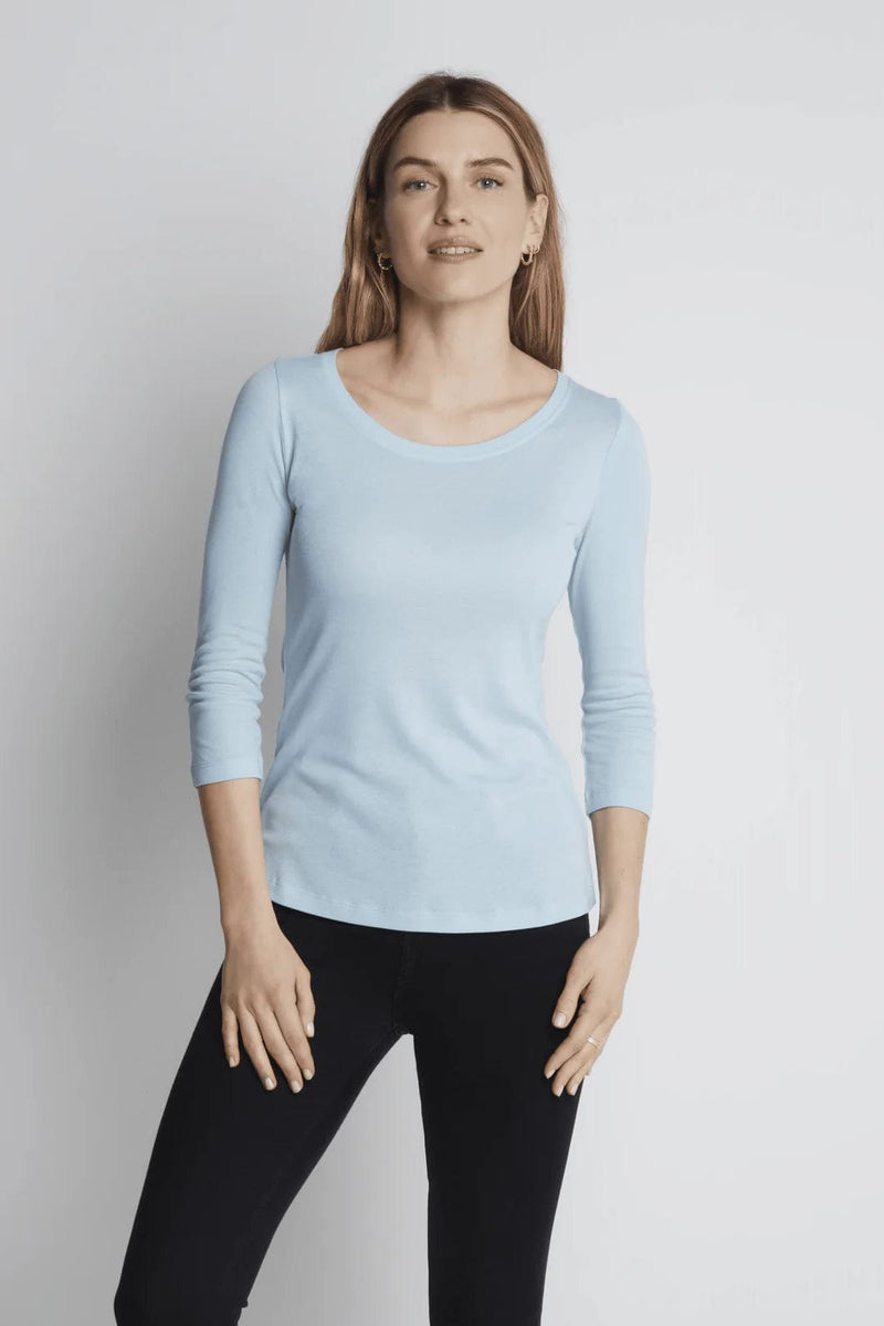 Lavender Hill Clothing Scoop Neck 3/4 Sleeve Cotton TENCEL™ Modal Blend T-Shirt | Multiple Colours