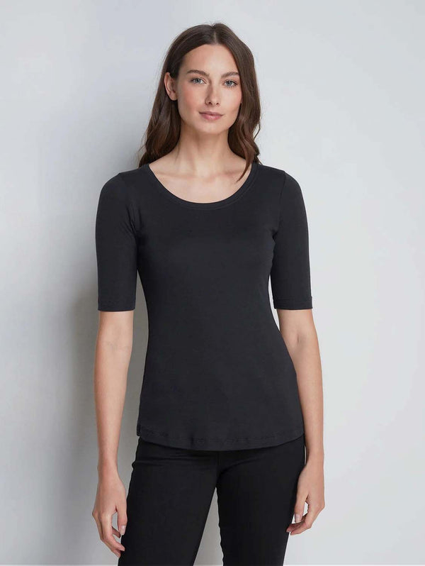Lavender Hill Clothing Scoop Neck Cotton Modal Blend Half Sleeve T-Shirt | Multiple Colours