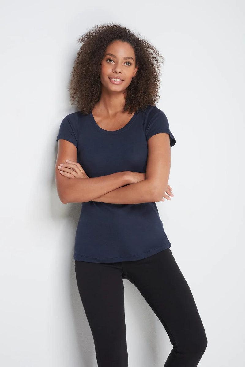 Lavender Hill Clothing Scoop Neck Cotton & TENCEL™ Modal Blend T-shirt | Multiple Colours