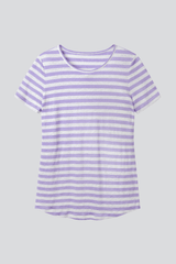 Immaculate Vegan - Lavender Hill Clothing Short Sleeve Striped Linen T-shirt