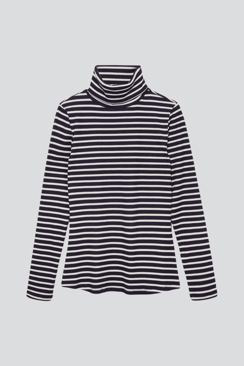 Lavender Hill Clothing Striped Cotton Roll Neck