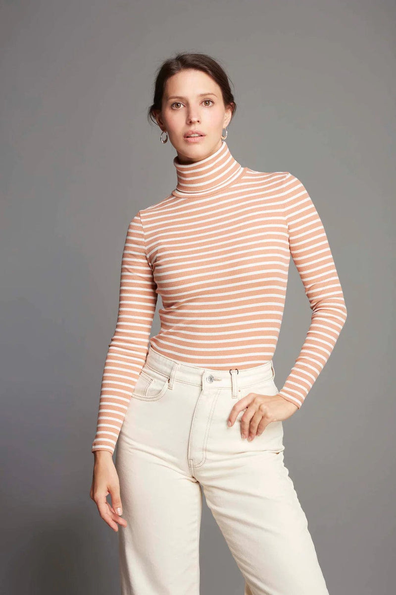 Lavender Hill Clothing Striped Cotton Roll Neck | Multiple Colours