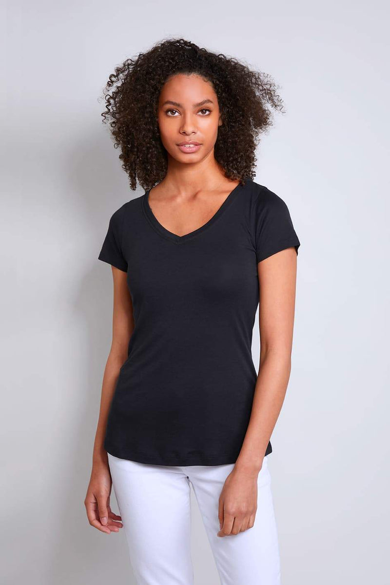 Lavender Hill Clothing V Neck Cotton Modal Blend T-shirt