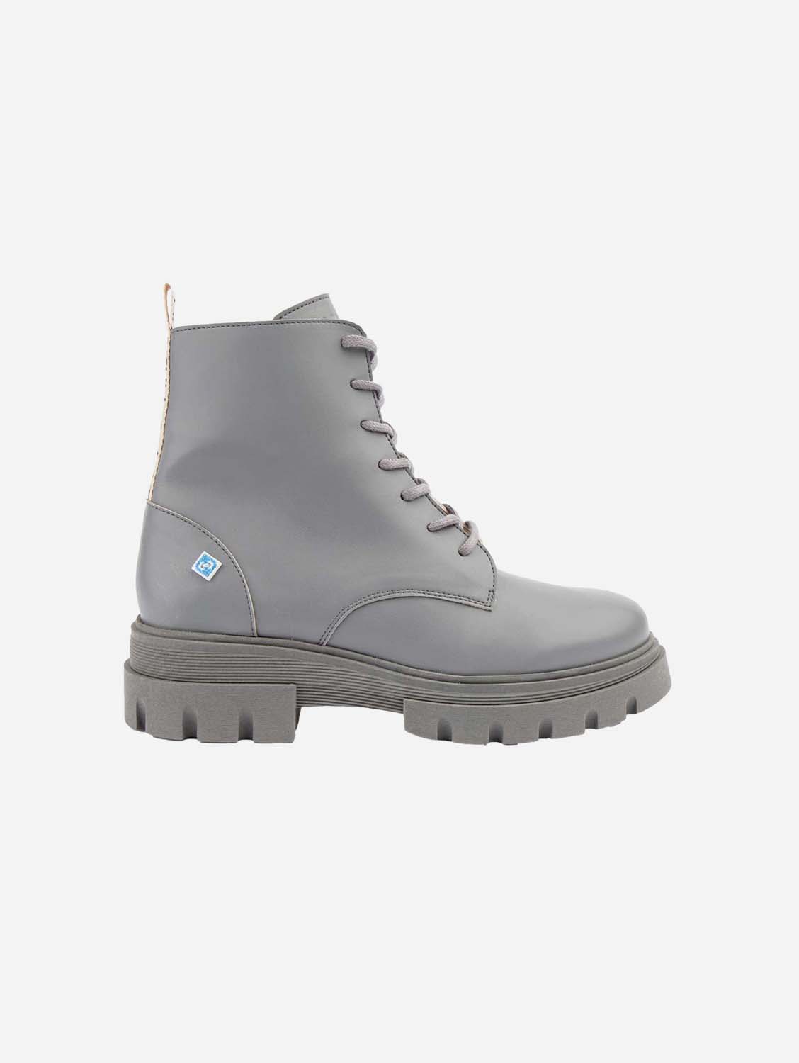 My Combat Corn Leather Vegan Boots Grey Immaculate Vegan