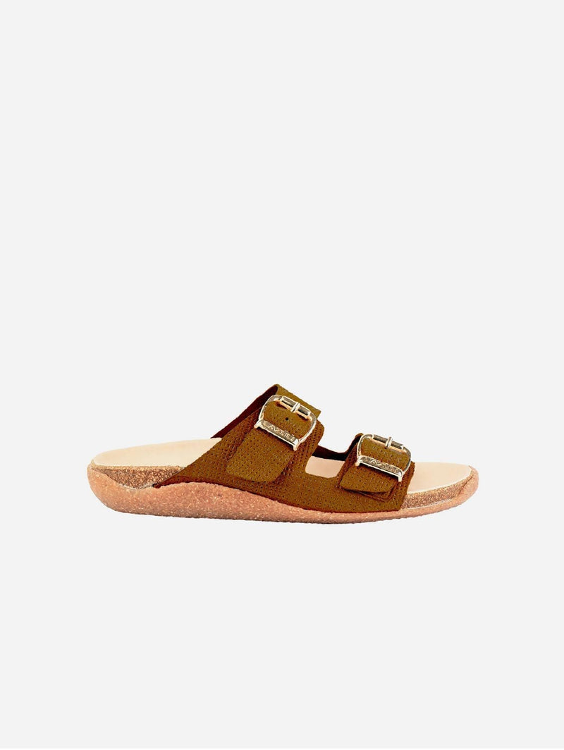 Lazuli My Footbed Vegan Cork & Corn Sandals | Cognac Cognac / UK3 / EU35 / US5