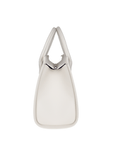 Immaculate Vegan - Lerisa The L Vegan Grape Leather Shoulder Strap Tote Bag | Cream