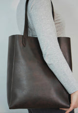 Immaculate Vegan - Canussa Basic Vegan Leather Everyday Tote Bag | Chocolate