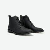 Immaculate Vegan - COG Lincoln Men's Vegan Leather Ankle Boots | Black UK6 / EU39 / US7