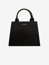 Immaculate Vegan - Lost Woods Ebony MIRUM® Leather Vegan Tote Bag | Black & Gold