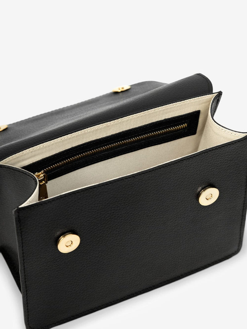 Lost Woods Willow MIRUM® Leather Vegan Chain Bag | Black & Gold