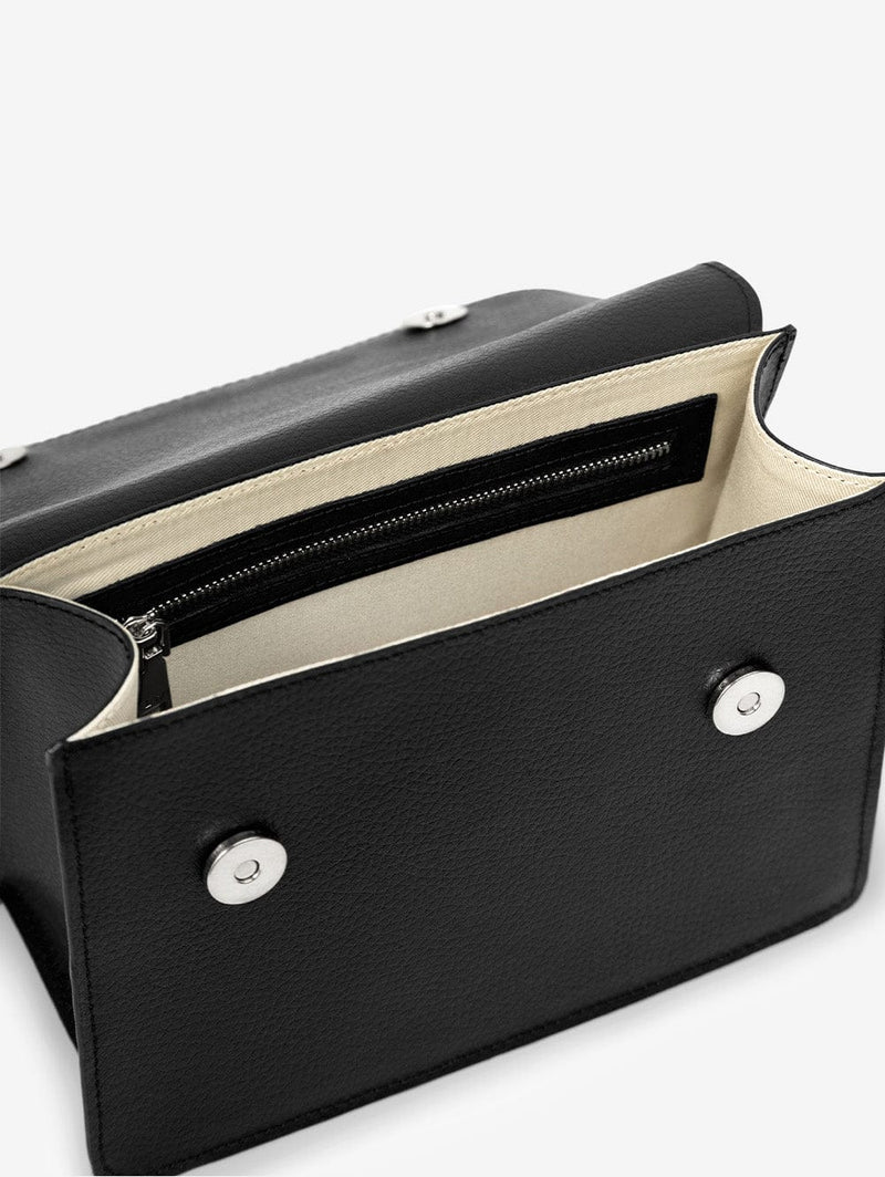 Lost Woods Willow MIRUM® Leather Vegan Chain Bag | Black & Silver