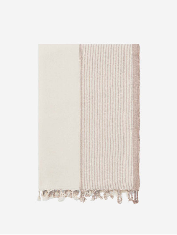 Lüks Linen Mete Hand Loomed Cotton Vegan Peshtemal | Fawn