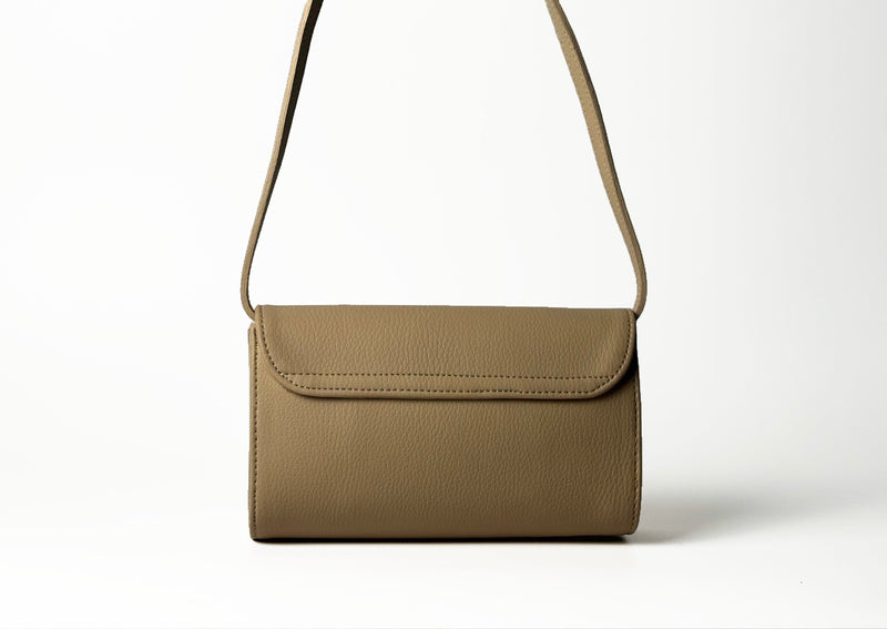 Mela Marlee Apple Leather Vegan Crossbody Bag | Beige