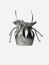 Immaculate Vegan - Mela Olivia Apple Leather Vegan Bucket Bag | Silver