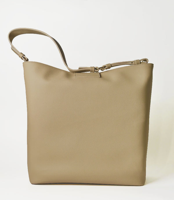 Mela Stella Apple Leather Tote Bag | Beige