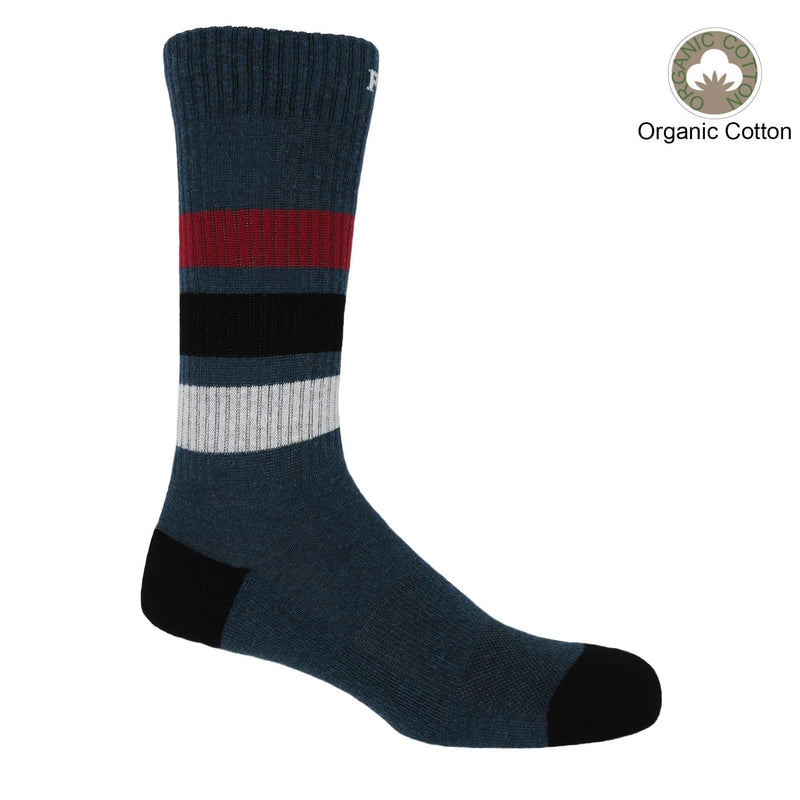 Striped Men’s Organic Cotton Sports Crew Sock Bundle | Multiple Colours