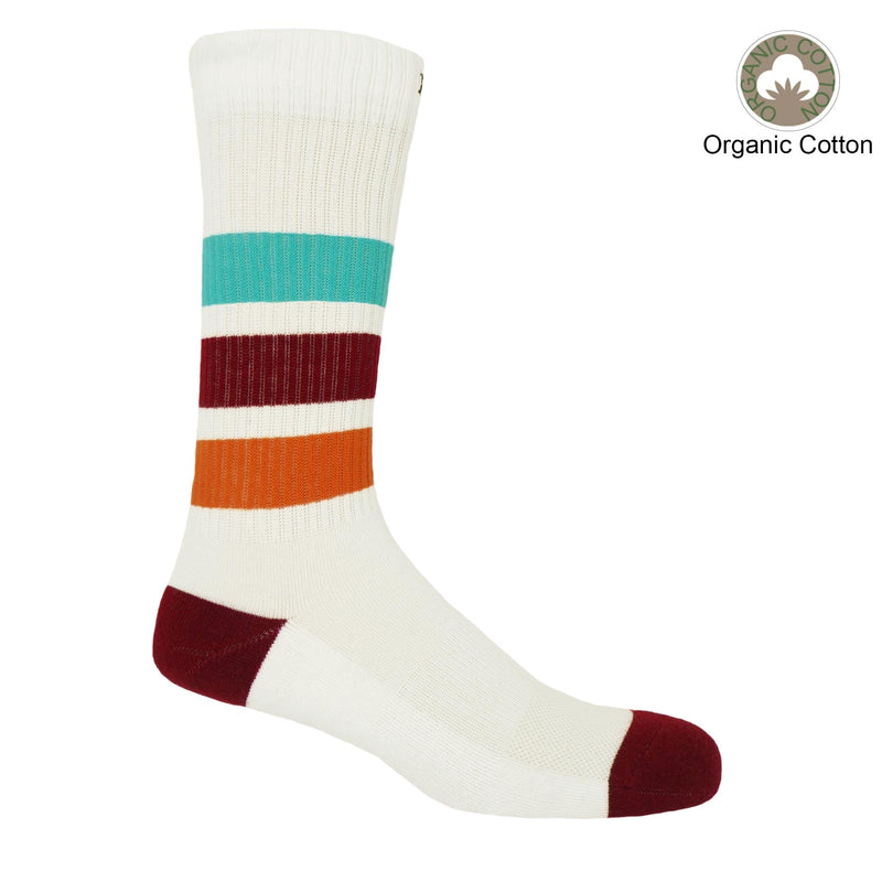 Striped Men’s Organic Cotton Sports Crew Sock Bundle | Multiple Colours