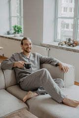 Immaculate Vegan - Laume Linen Perkunas Men's Linen Pyjama Set | Multiple Colours