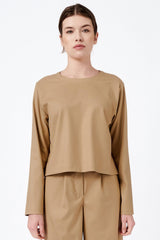 Immaculate Vegan - Mila.Vert Cropped long-sleeved blouse