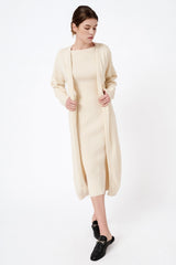 Immaculate Vegan - Mila.Vert Knitted long-sleeved boat neck dress
