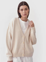 Immaculate Vegan - Mila.Vert Knitted Organic Cotton Relief Button-down Cardigan | Multiple Colours