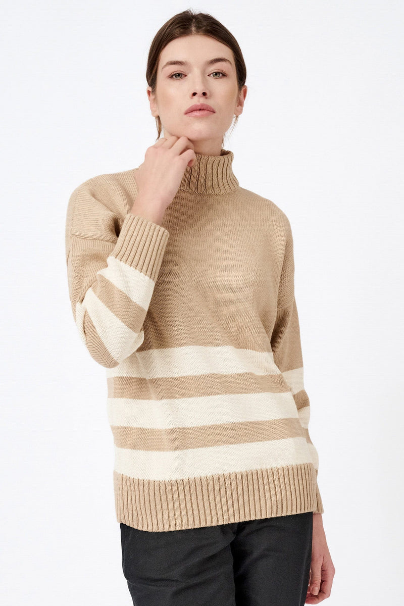 Mila.Vert Knitted striped pullover