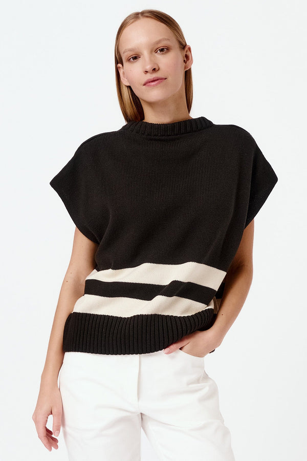 Mila.Vert Knitted striped sleeveless top