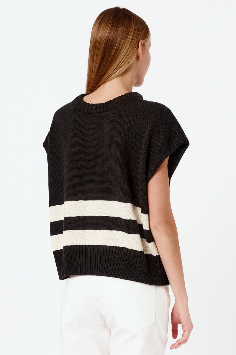 Mila.Vert Knitted striped sleeveless top