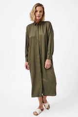 Immaculate Vegan - Mila.Vert Long Tencel Shirt Dress | Multiple Colours