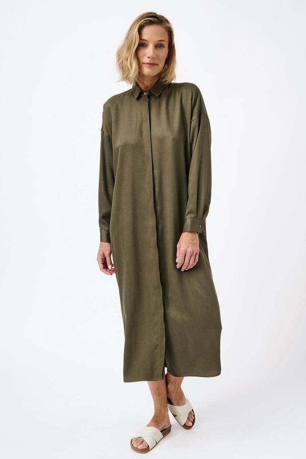 Mila.Vert Long Tencel Shirt Dress | Multiple Colours