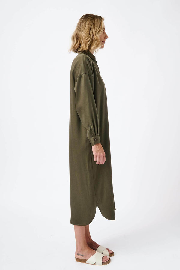 Mila.Vert Tencel long shirt dress